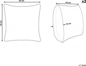 Beliani 2 poduszki dekoracyjne z frędzlami 45 x 45 cm żółte AGASTACHE! 6