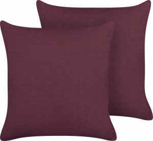 Beliani Lumarko 2 lniane poduszki dekoracyjne 45 x 45 cm fioletowe SAGINA! 1