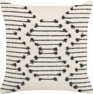 Beliani 2 bawełniane poduszki dekoracyjne geometryczny wzór 45 x 45 cm beżowe z czarnym MYRTUS! 3