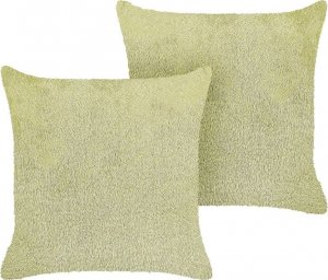 Beliani Lumarko 2 poduszki dekoracyjne włochacz 45 x 45 cm zielone PILEA! 1