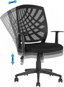 Krzesło biurowe Beliani Krzesło biurowe regulowane czarne BONNY! 7