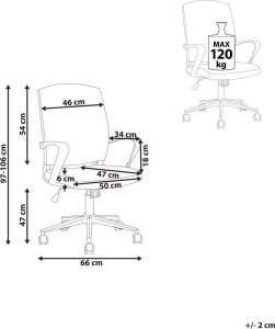 Krzesło biurowe Beliani Krzesło biurowe regulowane czarne BONNY! 10