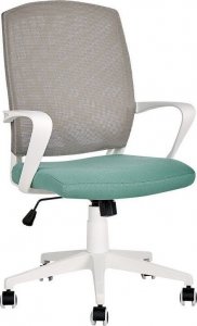 Krzesło biurowe Beliani Lumarko Krzesło biurowe regulowane szaro-niebieskie BONNY! 1
