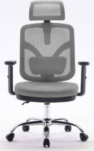Krzesło biurowe Angel Fotel ergonomiczny ANGEL biurowy obrotowy jOkasta Szara 1