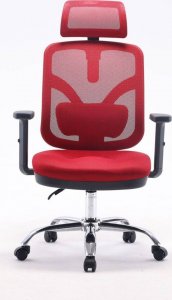 Krzesło biurowe Angel Fotel ergonomiczny ANGEL biurowy obrotowy jOkasta Czerwona 1