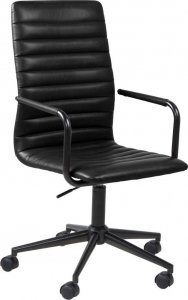 Krzesło biurowe Actona ACTONA fotel biurowy WINSLOW - czarny, ekoskóra 1