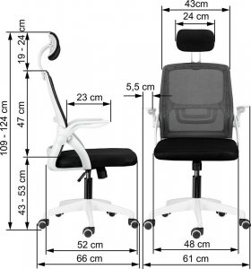 Krzesło biurowe Szchara Białe 2