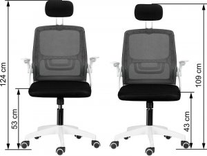 Krzesło biurowe Szchara Białe 3