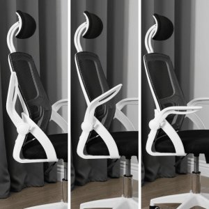 Krzesło biurowe Szchara Białe 10