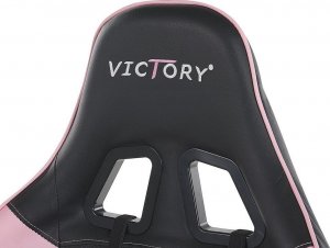 Krzesło biurowe Beliani Krzesło biurowe regulowane czarno-różowe VICTORY! 8