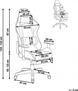 Krzesło biurowe Beliani Krzesło biurowe regulowane czarno-różowe VICTORY! 9