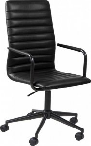 Krzesło biurowe King Home Fotel biurowy Winslow obrotowy tapicerowany ekoskórą czarny 1