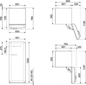 Lodówka Smeg FAB28LPK5 3