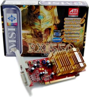 Karta graficzna MSI Radeon X1550 256MB RX1550 PCI-E 256MB DDR2 DVI HEATSINK 2