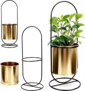 Vilde Osłonka na stojaku metalowa złota 8