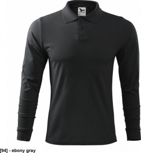 MALFINI Single J. LS 211 - ADLER - Koszulka polo męska, 180 g/m2, 100% bawełna, - ebony gray - rozmiar L 1