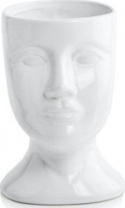 Polnix Doniczka głowa ceramiczna biała 14 cm 1