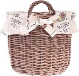 WickerPL Doniczka z uszami szarzona okrągły kosz z obszyciem 25 H23 28 H28 cm 2