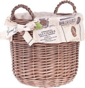 WickerPL Doniczka z uszami szarzona okrągły kosz z obszyciem 25 H23 28 H28 cm 3