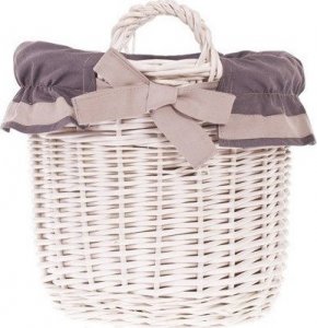 WickerPL Doniczka z uszami wybielana okrągły kosz z obszyciem 25 H23 28 H28 cm 2