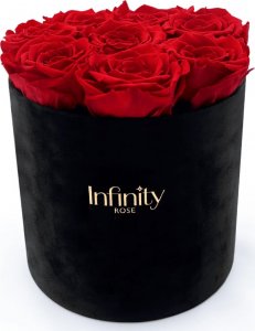 Infinity Rose Flower Box czerwone naturalne wieczne róże pachną 1