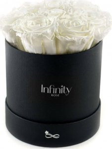 Infinity Rose Flower Box prawdziwe białe róże wieczne 2