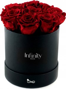 Infinity Rose Flower Box czerwone naturalne wieczne róże zaręczyny 3