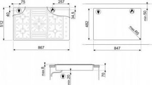 Płyta grzewcza Smeg PGF95-4 2