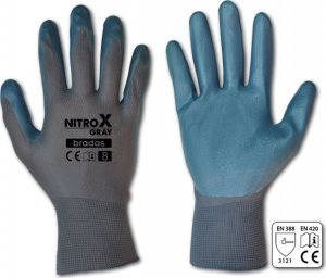 Bradas Rękawice ochronne NITROX GRAY nitryl, rozmiar 8 1