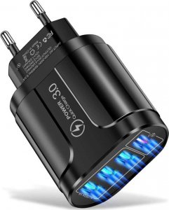 Ładowarka Alogy Ładowarka sieciowa zasilacz Alogy szybka 4x USB-A Quick Charge QC 3.0 Czarna 2