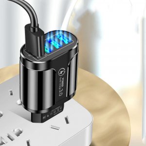 Ładowarka Alogy Ładowarka sieciowa zasilacz Alogy szybka 4x USB-A Quick Charge QC 3.0 Czarna 7