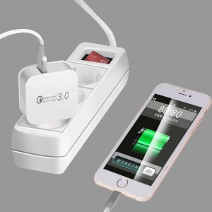 Ładowarka 4kom.pl Ładowarka sieciowa zasilacz Vega Faston szybka USB QC 3.0 Fast Charger 3A Biała 5