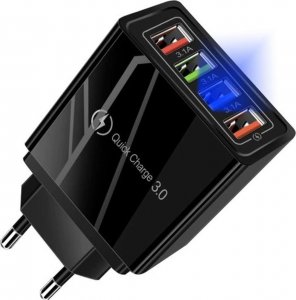 Ładowarka 4kom.pl Ładowarka sieciowa szybka 4xUSB Quick Charge QC 3.0 Czarna 1