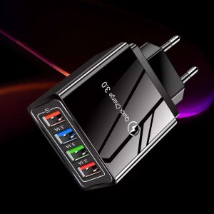 Ładowarka 4kom.pl Ładowarka sieciowa szybka 4xUSB Quick Charge QC 3.0 Czarna 6