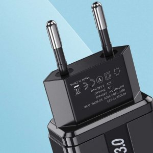 Ładowarka Alogy Ładowarka sieciowa Alogy szybka USB-A Quick Charge QC 3.0 Czarna + Kabel 1m Lightning 6