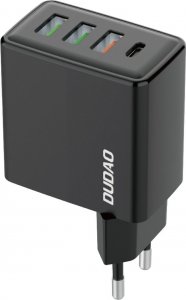 Ładowarka Dudao Dudao szybka ładowarka sieciowa 3x USB / 1x USB Typ C 20W, PD, QC 3.0 czarny (A5H) 1