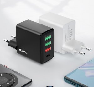 Ładowarka Dudao Dudao szybka ładowarka sieciowa 3x USB / 1x USB Typ C 20W, PD, QC 3.0 czarny (A5H) 4