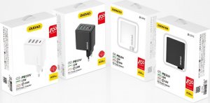 Ładowarka Dudao Dudao szybka ładowarka sieciowa 3x USB / 1x USB Typ C 20W, PD, QC 3.0 czarny (A5H) 5
