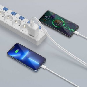 Ładowarka Tech-Protect Ładowarka sieciowa Tech-protect C20W 2-port Network Charger PD 20W QC 3.0 + USB-C Cable White 8