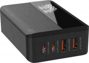 Ładowarka 4kom.pl Ładowarka sieciowa uniwersalna 2x USB 2x USB-C 65W Power Delivery PD QC 3.0 czarna 11