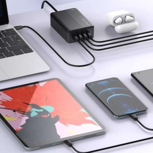 Ładowarka 4kom.pl Ładowarka sieciowa uniwersalna 2x USB 2x USB-C 65W Power Delivery PD QC 3.0 czarna 14