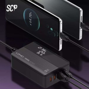 Ładowarka 4kom.pl Ładowarka sieciowa uniwersalna 2x USB 2x USB-C 65W Power Delivery PD QC 3.0 czarna 17
