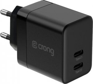 Ładowarka Crong Ładowarka sieciowa Crong Utra Compact GaN 35W PD 3.0 2x USB-C (czarny) 1