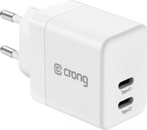 Ładowarka Crong Ładowarka sieciowa Crong Utra Compact GaN 35W PD 3.0 2x USB-C (biały) 1