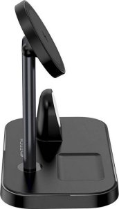 Ładowarka Tech-Protect Ładowarka bezprzewodowa MagSafe Tech-protect Qi15W A22 3in1 Magnetic Wireless Charger Black 6