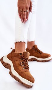Buty trekkingowe damskie Big Star Damskie Buty Trekkingowe Trapery Memory Foam Big Star KK274362 Brązowe : Rozmiar - 40 1