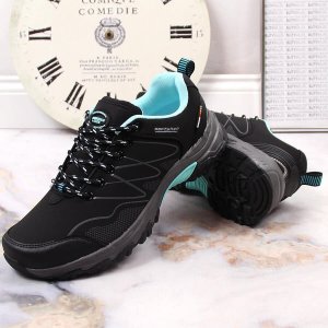 Buty trekkingowe damskie American Club Wodoodporne buty trekkingowe damskie czarne miętowe American Club 36 7