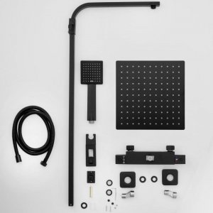 Zestaw prysznicowy YokaHome Termostatyczna bateria prysznicowa z zestawem natryskowym - czarny (Yoka) 13