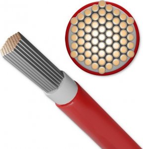 Qoltec Kabel solarny fotowoltaiczny | 6mm2 | 100m | Czerwony 2