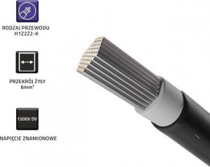 Qoltec Kabel solarny fotowoltaiczny | 6mm2 | 100m | Czarny 3